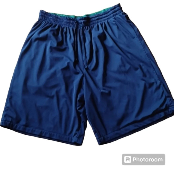 Tekgear Reversible Navy & Green  gym shorts size 2x - Picture 2 of 4